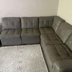 L Shape With Ottoman