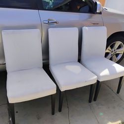 3 White Chairs