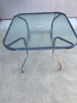 Round Glass Outdoor Table - Free!