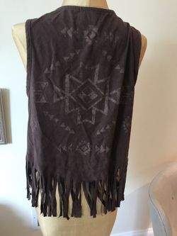 Brown Fringe vest