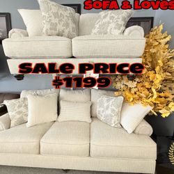Beautiful Sofa & Loveseat 