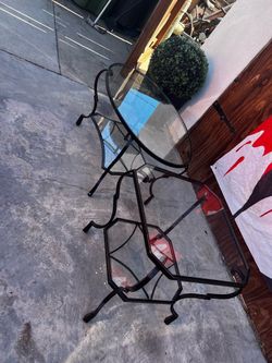 Juego de mesa de centro y mesa auxiliar con cubierta de vidrio