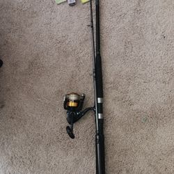 2 Piece Shimano Fishing Rod w/3 Lures 