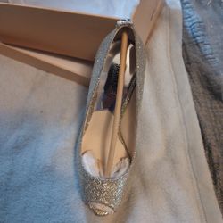 York Platform Silver Glitter 