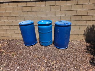 60 gallon blue barrels