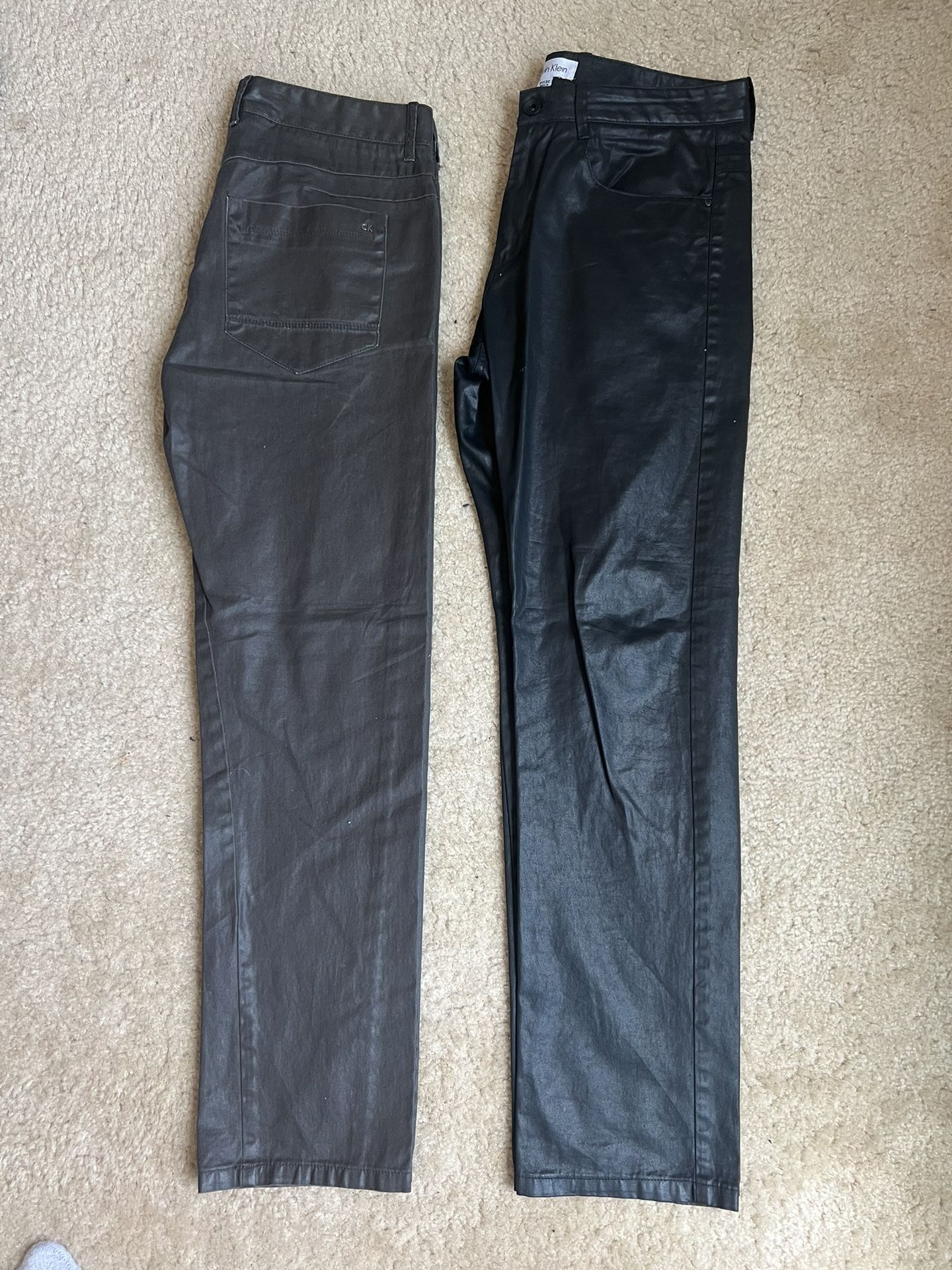 Calvin Klein Leather Type Pants