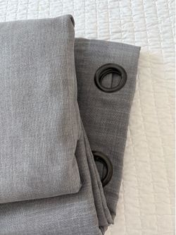 Gray grommet top curtains 108” Length Blackout