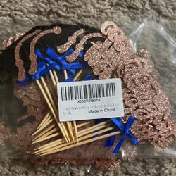 Graduation Cupcake Decoration Rose Gold 