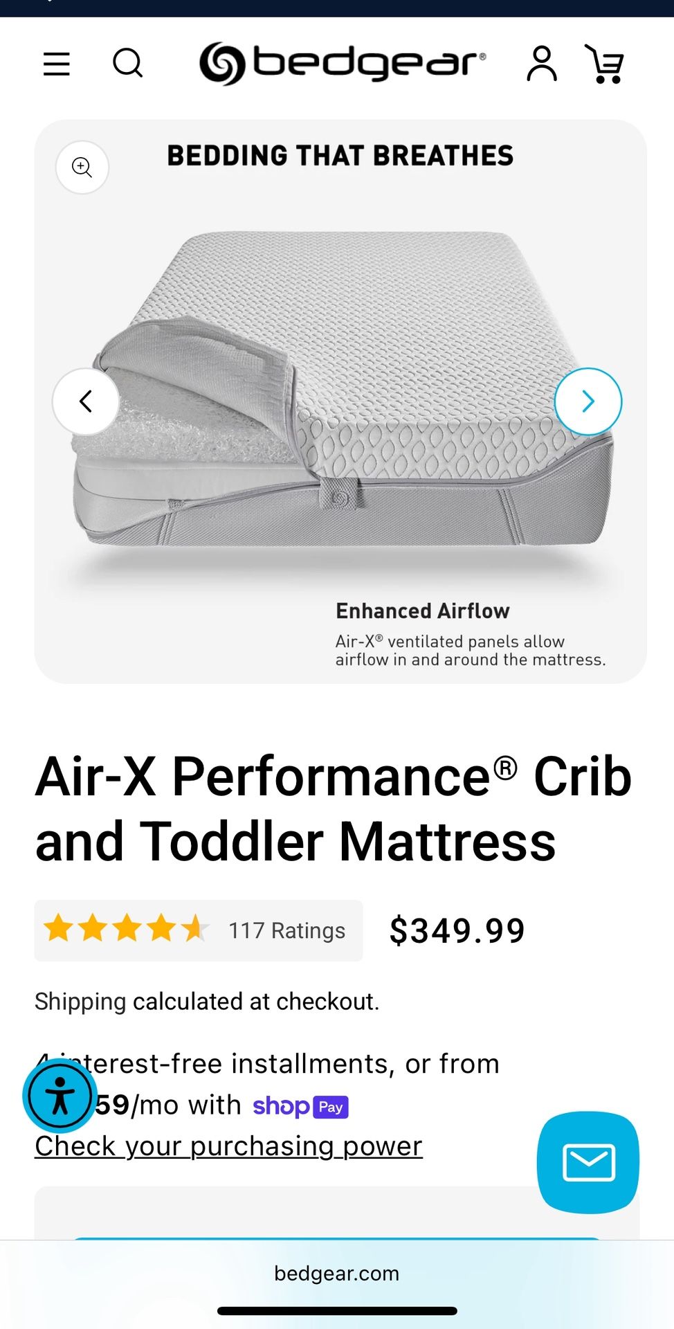 Air-X Performance Crib and Toddler Mattress