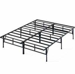 Black Metal Foldable Queen Bed frame