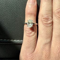 14K White Gold 1 1/2 CTW Ring