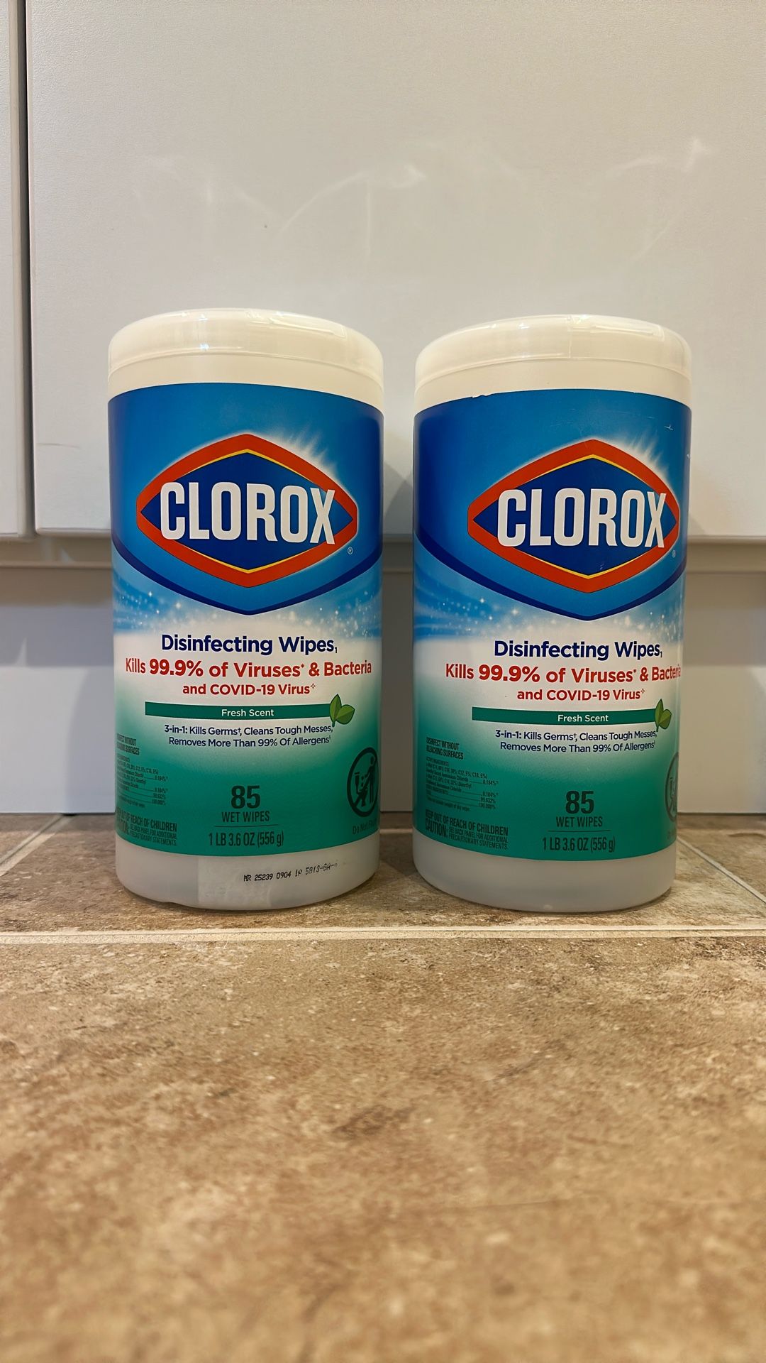 Large 85 count Clorox wipes: $4 each
