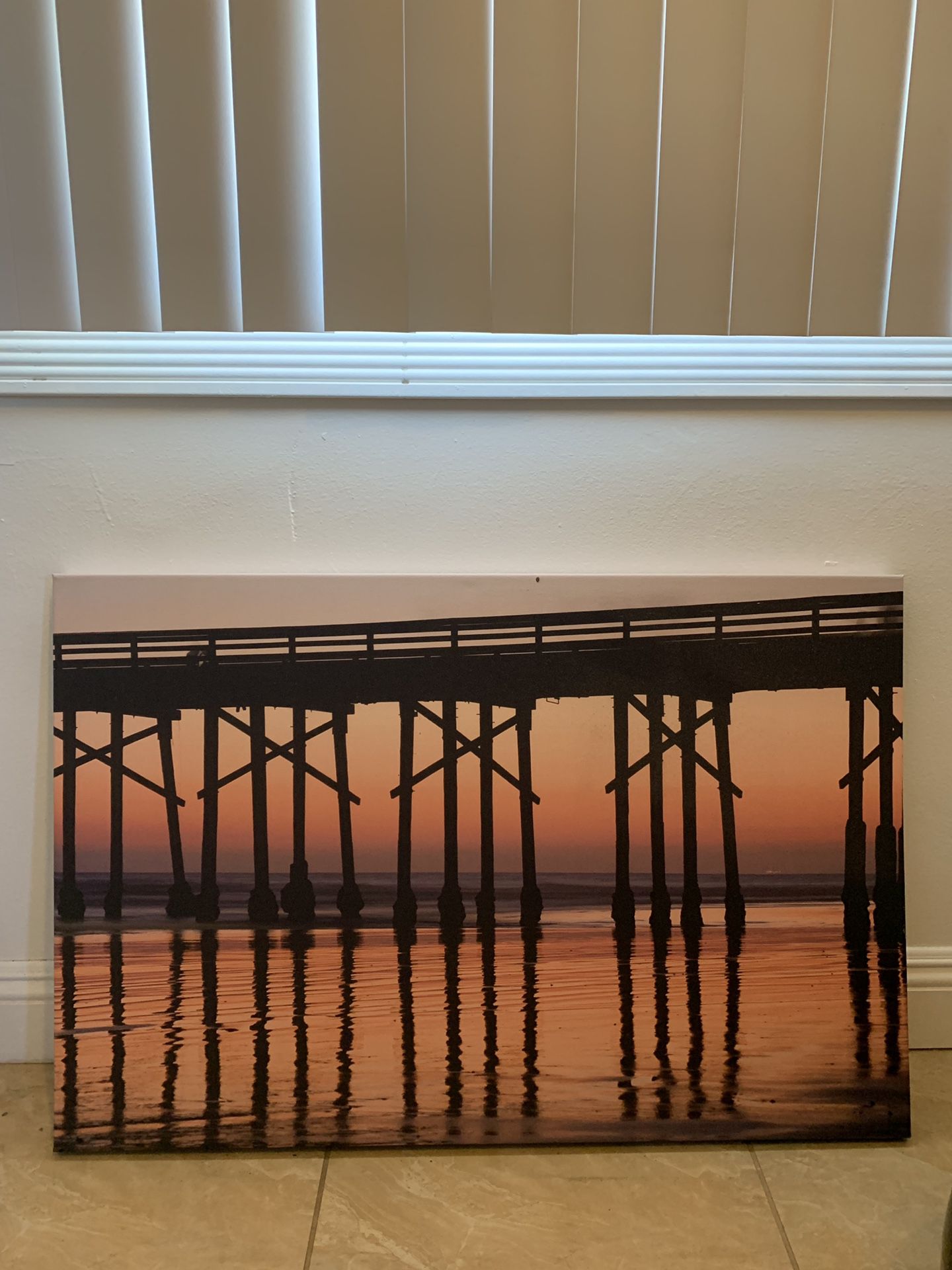 Canvas Painting - Huntington Beach pier