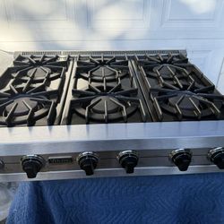 36 Inches Wide VIKING Range Top Stainless Steel 