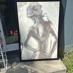 Gesture II Art Print by Liz Jardine, Black Frame
