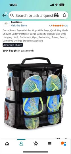 EaseGave Mesh Shower Caddy Bag with Handle