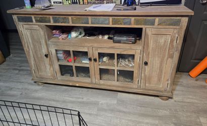 Beautiful wood entertainment center