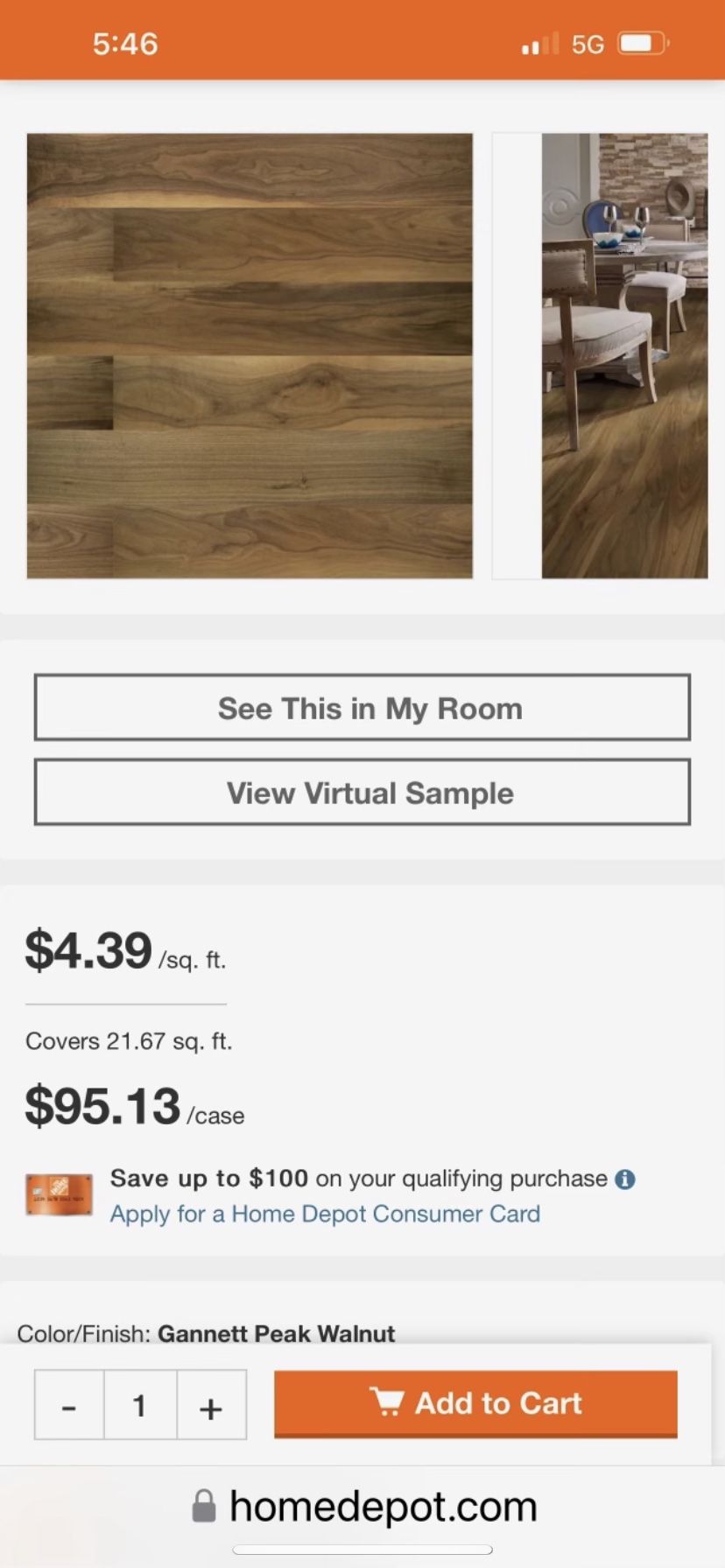 18 BOXES - Lifeproof Gannett Peak Walnut Hardwood Flooring