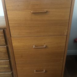 Teak veneer File Cabinet 