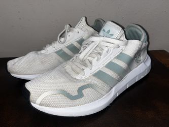 Adidas Swift Run X Hazy Green White Knit Athletic Sneakers Men Size 12