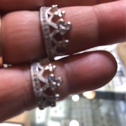 925 Sterling silver crown rings