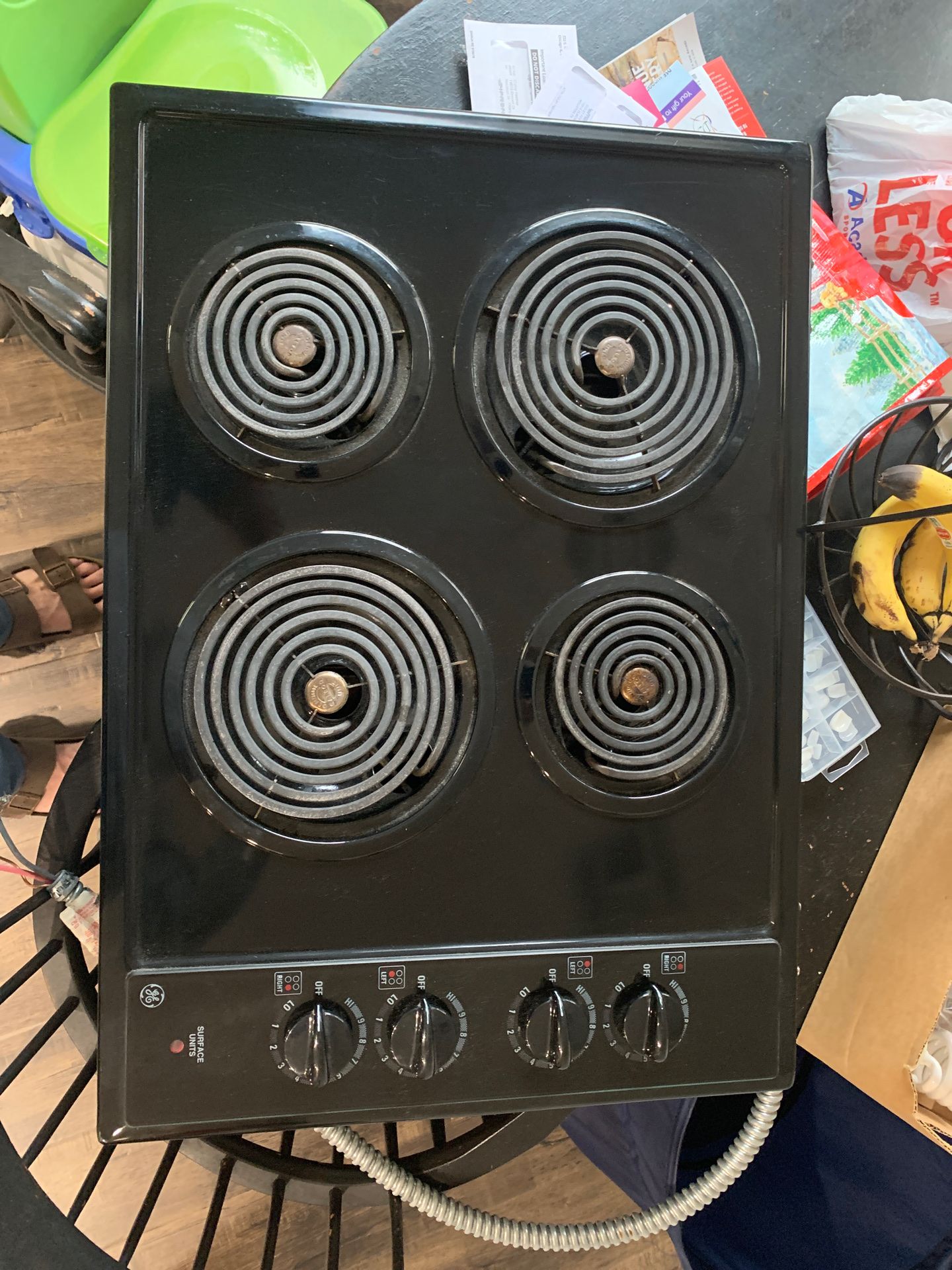 GE Black stove top electric coil stove top for Sale in Houston, TX OfferUp