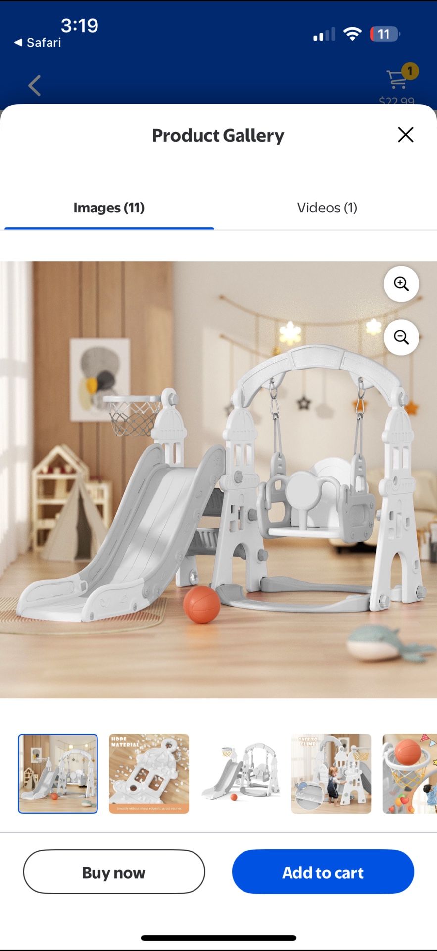 Indoor Toddler Slide Swing Play Set 