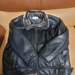 Leather Bomber Jacket 
