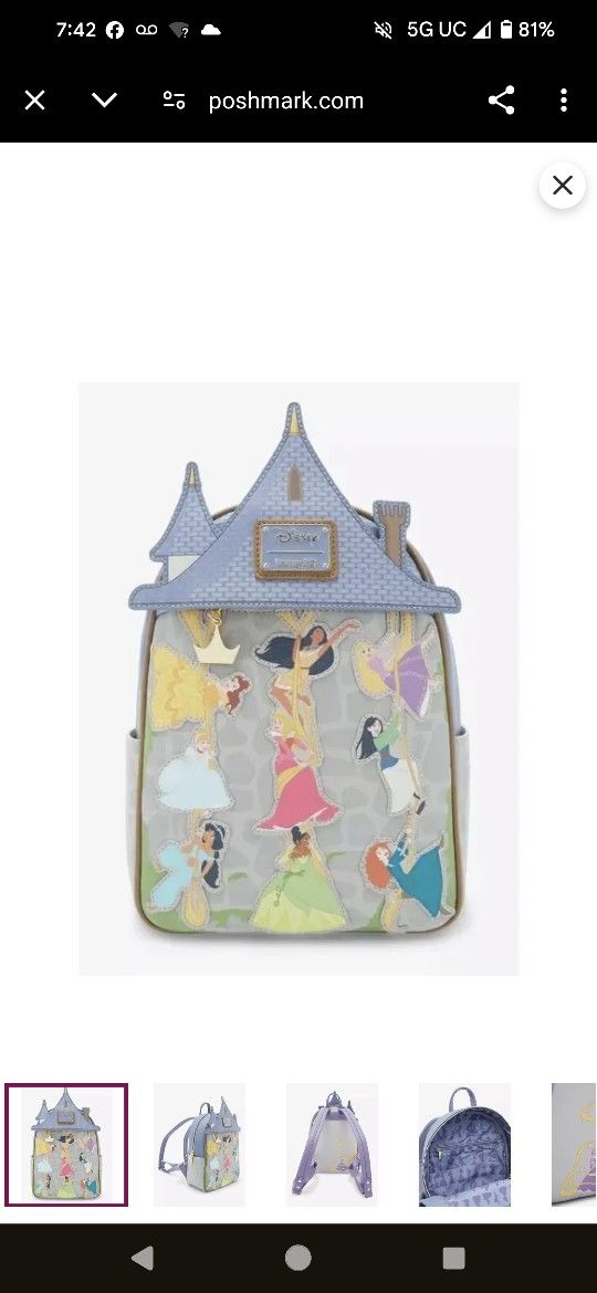 Loungefly Disney Princess Climbing Castle Mini Backpack  display picture 1