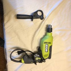 Ryobi Corded Drill with Auxiliary Handle
