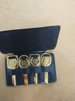 Cadillac Vintage Gold Plated Uncut Key Set