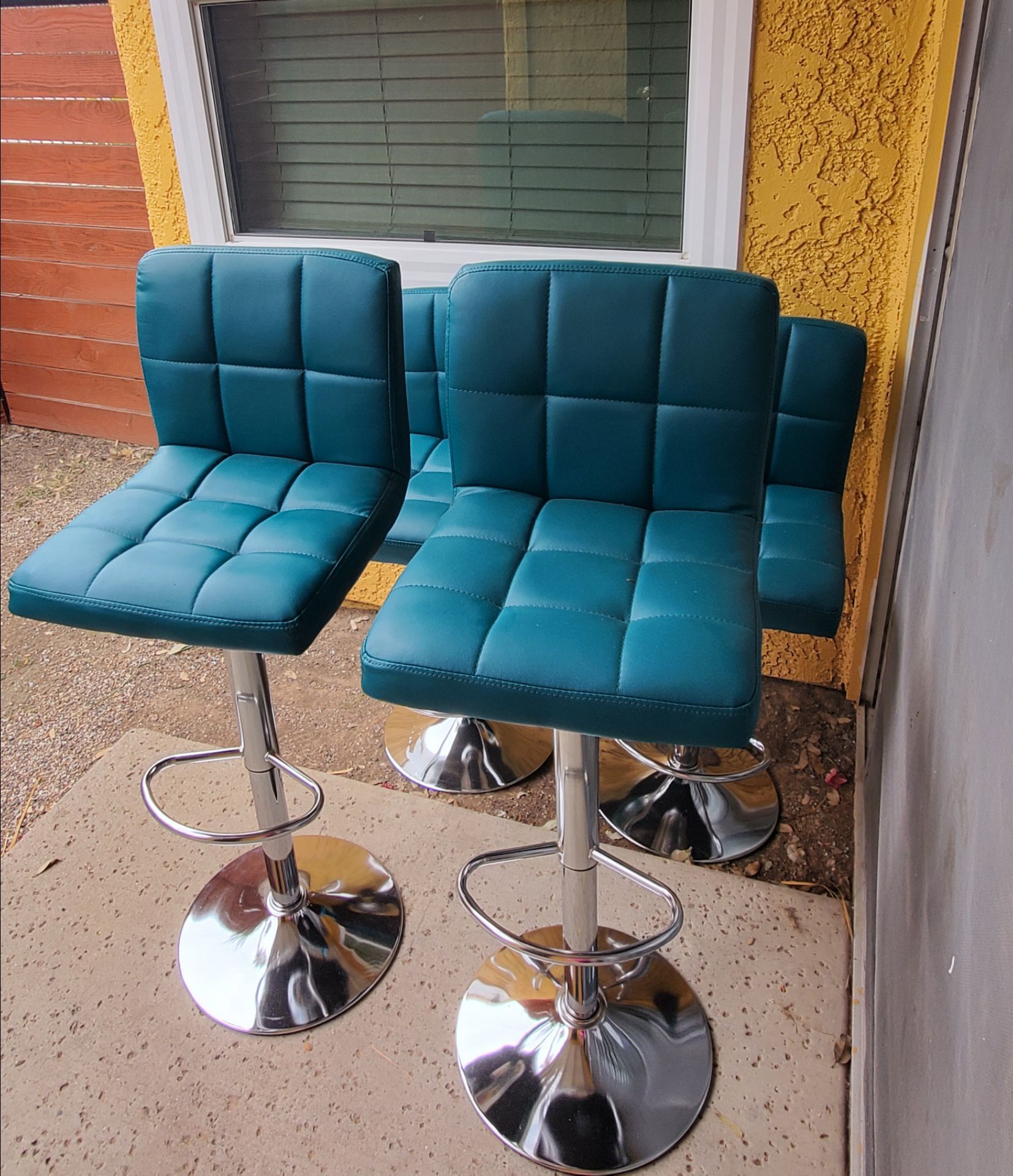 $85 Green and silver barstools