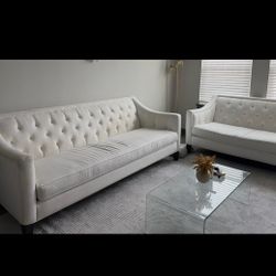 2 White Couches For Sale 