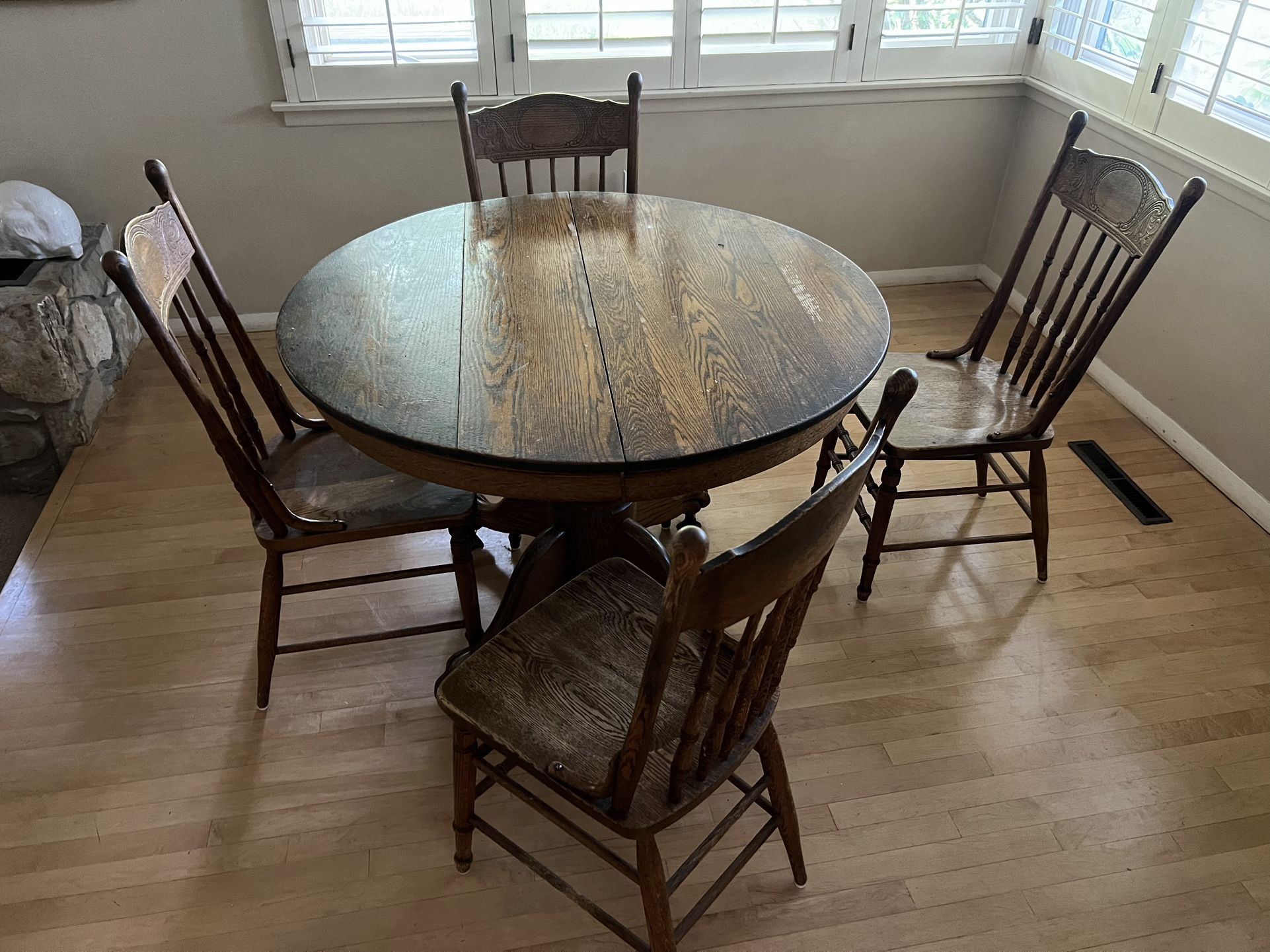 Vintage Kitchen Table Chairs Farm Style Rustic 