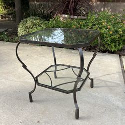 Square Glass End Table