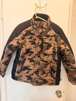 Kids Camo Puffer Winter Jacket