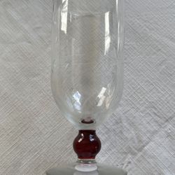 4-Princess House Moderna Crystal Handblown Pedestal Glasses 