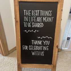 Standing Sign Used For Wedding  Thumbnail