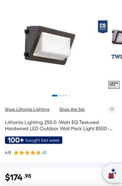 Lithonia Lighting 250.0 -Watt EQ Textured Hardwired LED Outdoor Wall Pack Light 8500 -Lumen