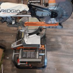 RIDGID CIRCULAR MITER SAW 12" WITH DOLLY STAND 