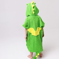 Personalized Kids Hooded Terry Bathrobe towel For Boys and Girls, Dragon.

Material: natural soft terry cotton 100%
Color: juicy greens
Size: availabl