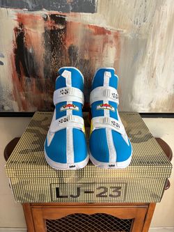 Nike LeBron Soldier 13 SFG Light Photo Blue Crimson AR4225-401 Men's Size 18 NEW