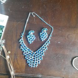Beautiful custome Set With Aqua , Earings
