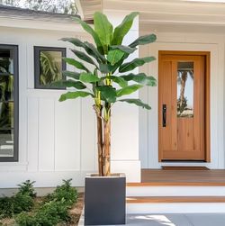 5FT Artificial Banana Tree with Grey Planter (Brand New)