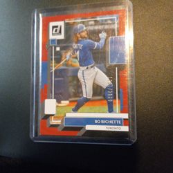 2022 Donruss (Red Parallel) Bo Bichette Serial# 1281/2022