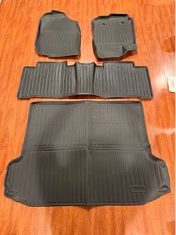 Floor Mats Cargo Liner for Toyota RAV4 2012-2006 (5 Seats Only) All Weather,Waterproof,Non-slip,Carpet for RAV-4 ,TPE,Rubber Car Mats & Trunk Mat, Acc