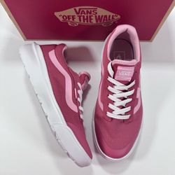 Vans Range Brz Mesh Mauvewood Pink White Lace Up Sneakers Women Size 9