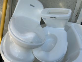Twin Babies high chairs and twin potty