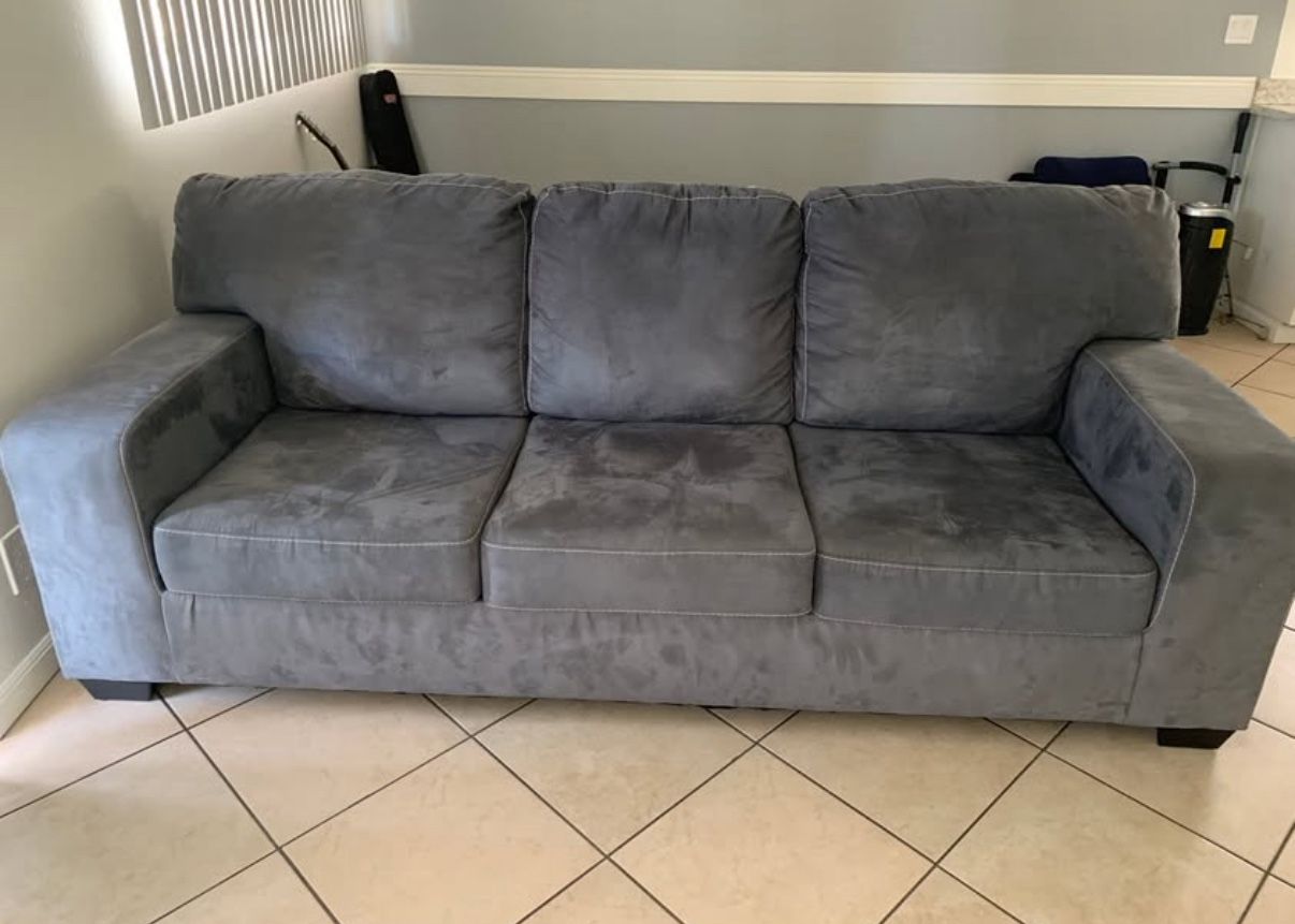 Comfortable gray sofa