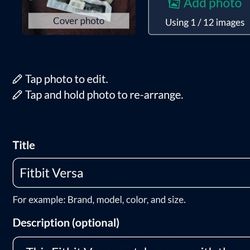 Fit Bit Versa Smart Watch & Assesories 